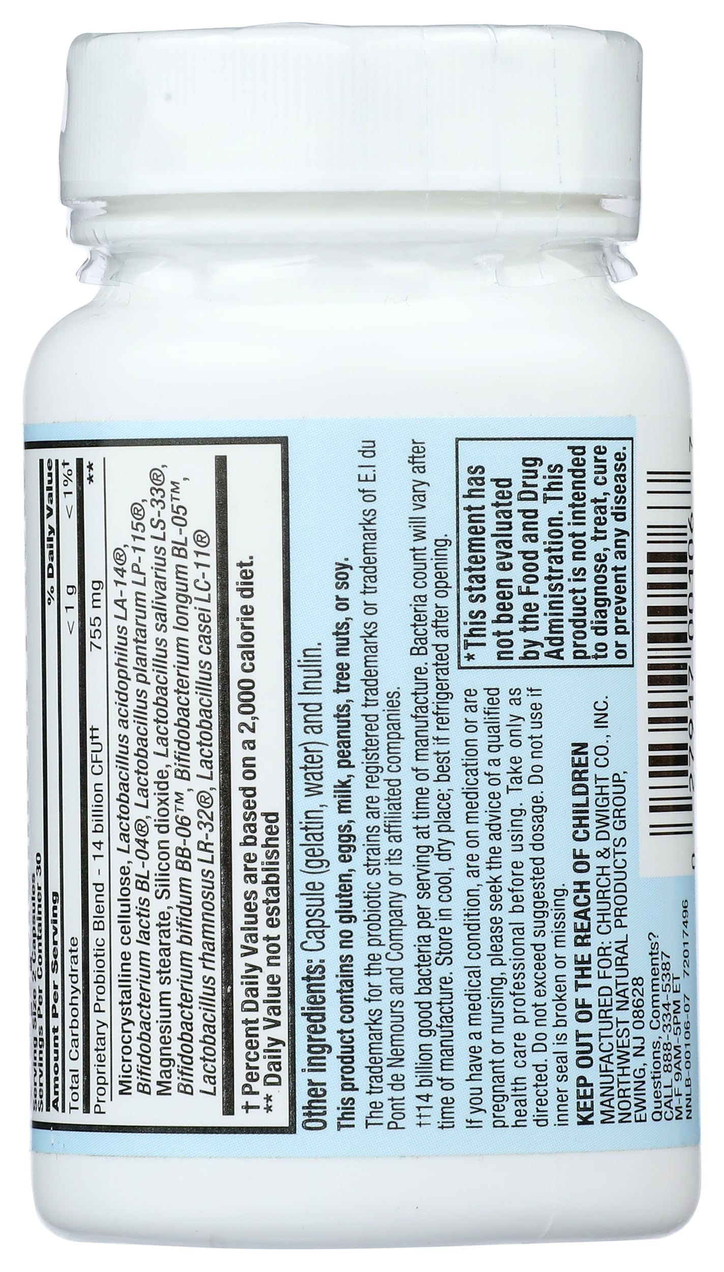 Nutrition Now PB8 Acidophilus – capsules utiles pour équilibrer la flore intestinale.
