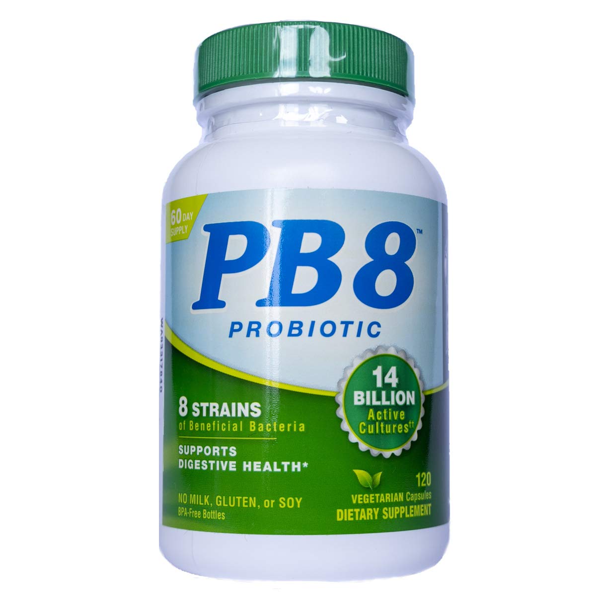 Nutrition Now PB8 Acidophilus en capsules végétariennes, promeut le confort digestif quotidien.