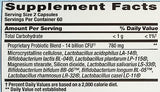 Nutrition Now Pb 8 Acidophilus, gélules en gros plan indiquant le dosage recommandé.
