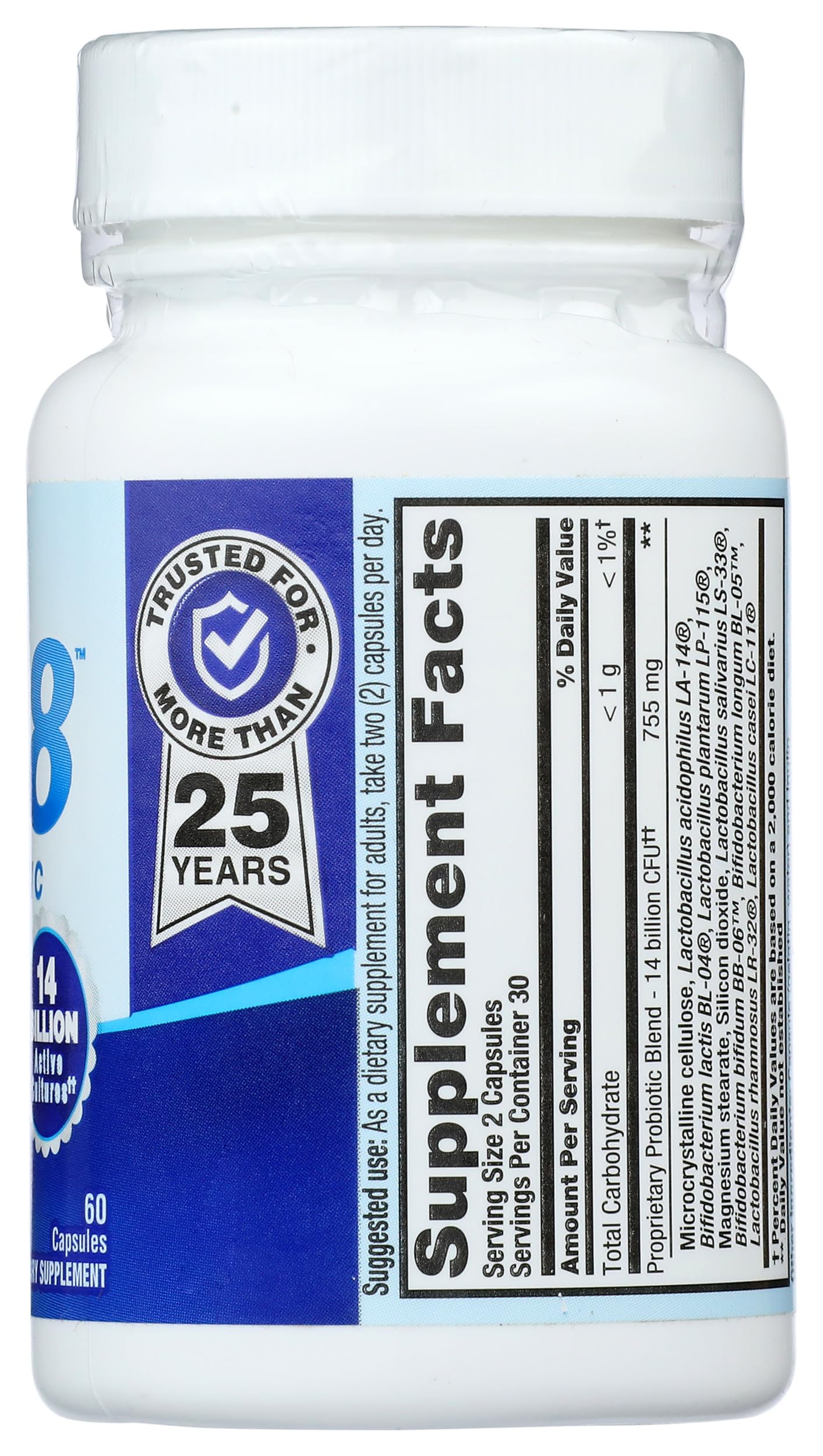 Nutrition Now PB8 Acidophilus – sans gluten et facile à intégrer.