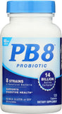 Nutrition Now PB8 – gelules dans bouteille visible, soutien digestif potentiel et praticité quotidienne.