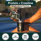 Nutrition On The Go sachets protéine whey vanille avec créatine, soutien potentiel à l'effort