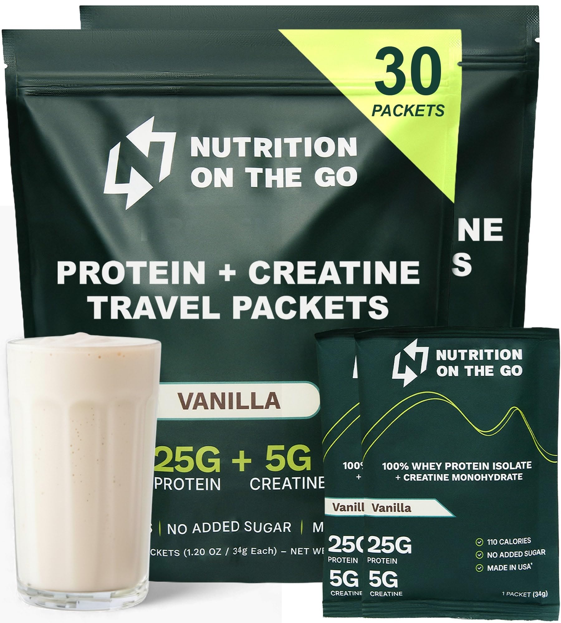 Nutrition On The Go sachets whey isolate vanille, pratique voyage pour rester actif