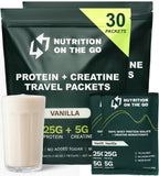 Nutrition On The Go sachets whey isolate vanille, pratique voyage pour rester actif