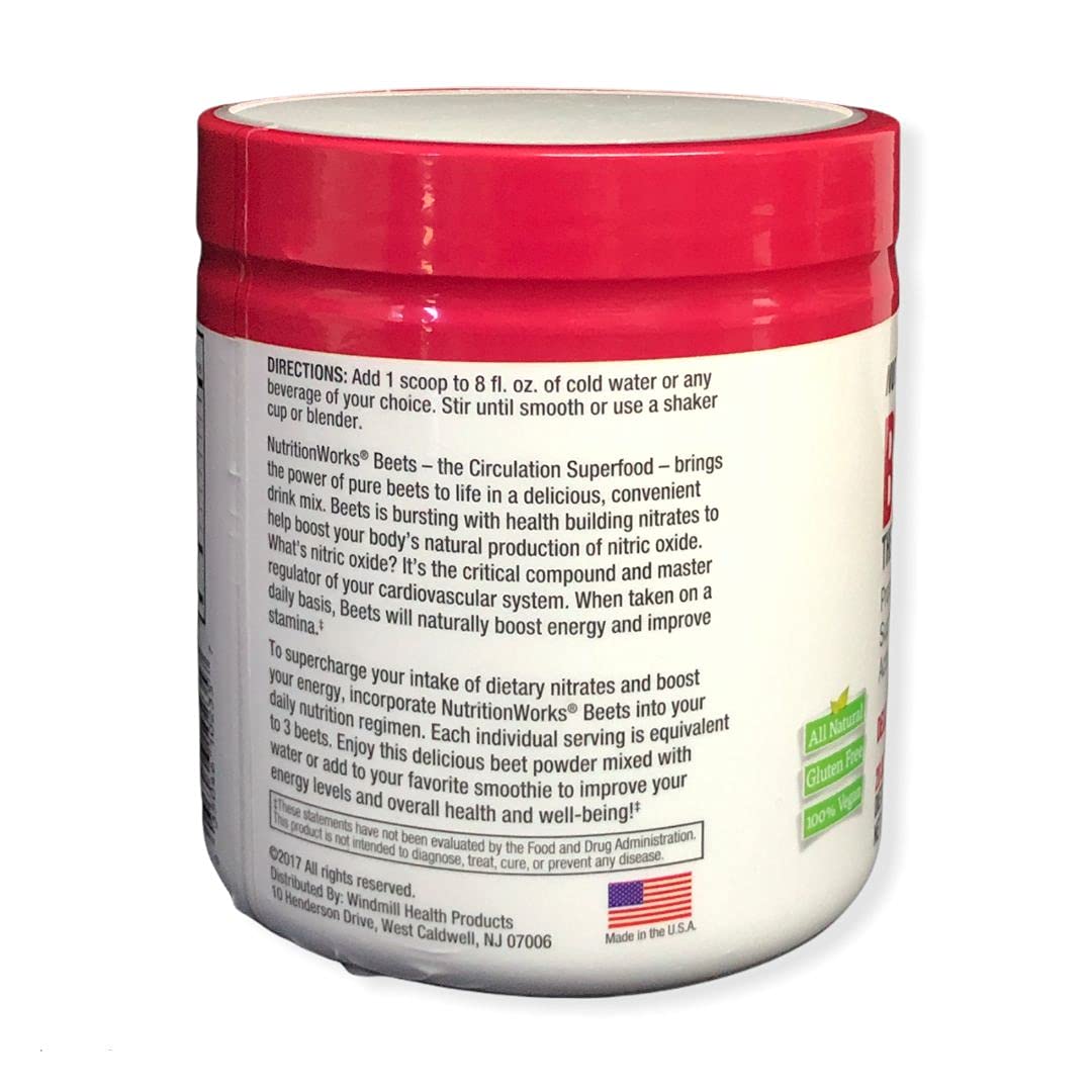Nutrition Works Betteraves Poudre Doseuse – dosage simple pour smoothie rapide et nutritif.
