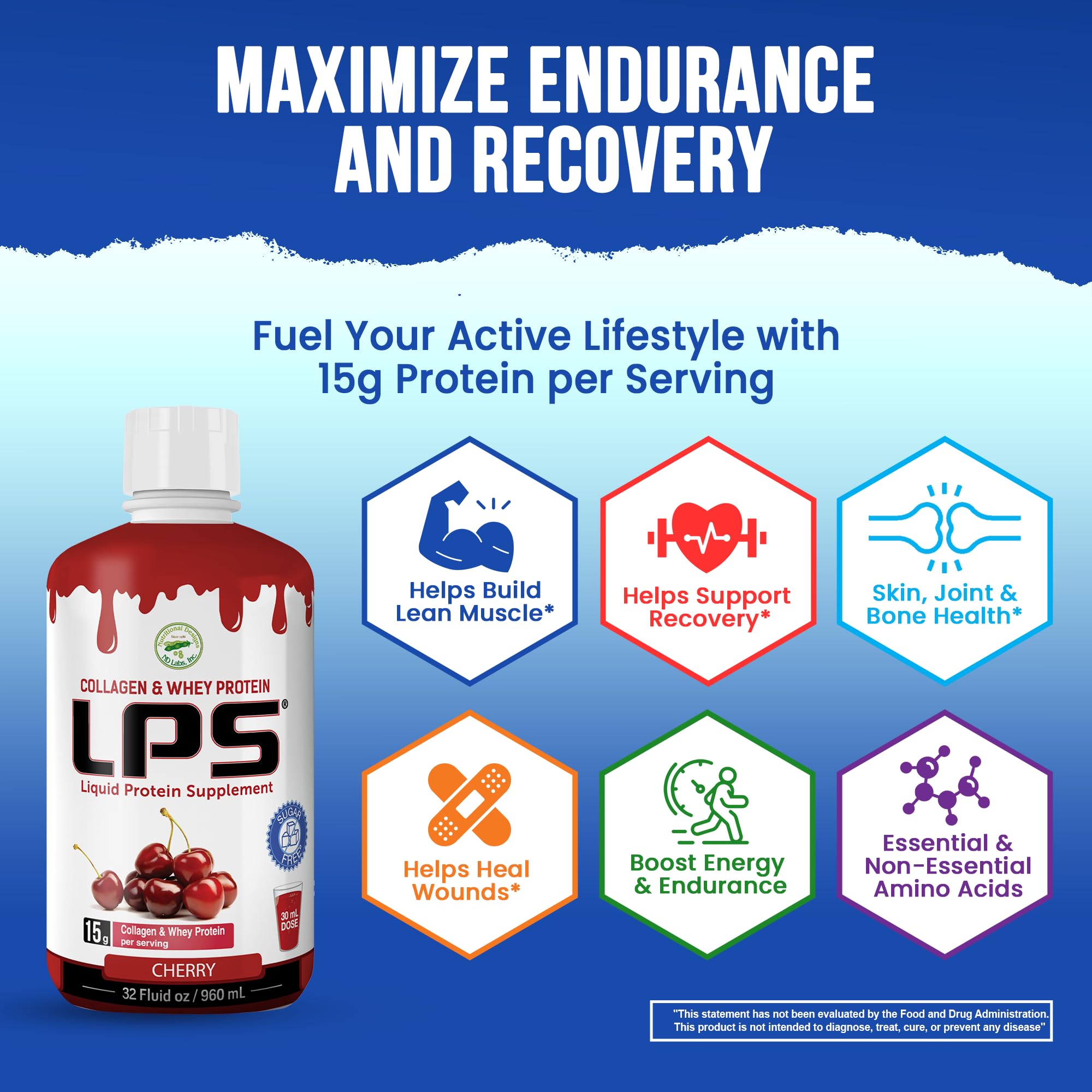 Nutritional Designs LPS verre boisson collagene-whey pasteque, consommation rapide.