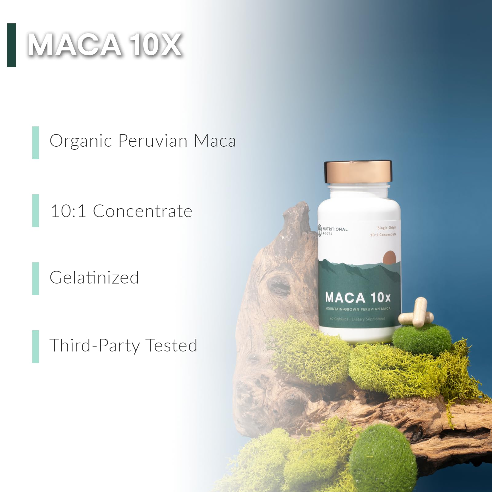 Nutritional Roots Maca poudre biologique – essence péruvienne pour le bien-être quotidien.