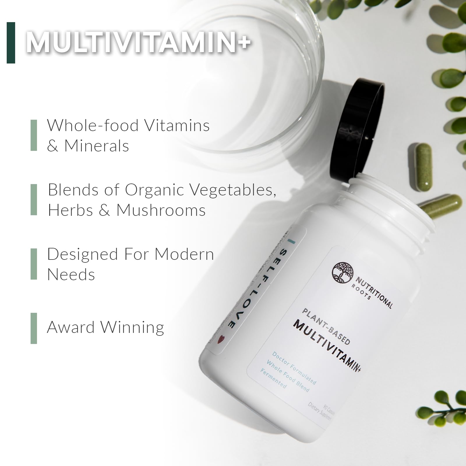 Nutritional Roots Multivitamin+ - capsules pratiques pour une absorption des nutriments améliorée