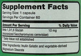 Immunition NSC 100 beta-glucane, capsules visibles; prise quotidienne facile pour soutenir les défenses.