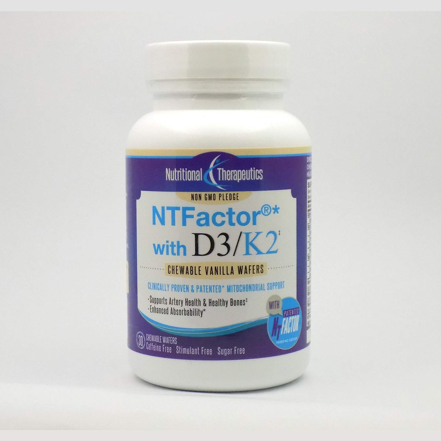 Nutritional Therapeutics D3/K2 vanille – bouteille pour énergie naturelle et soutien des os.