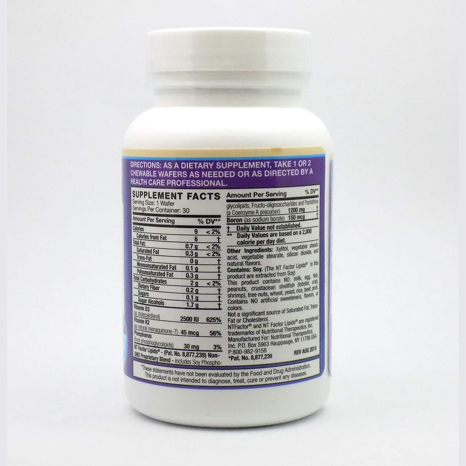 Nutritional Therapeutics D3/K2 vanille – étui élégant facilitant l'utilisation quotidienne.