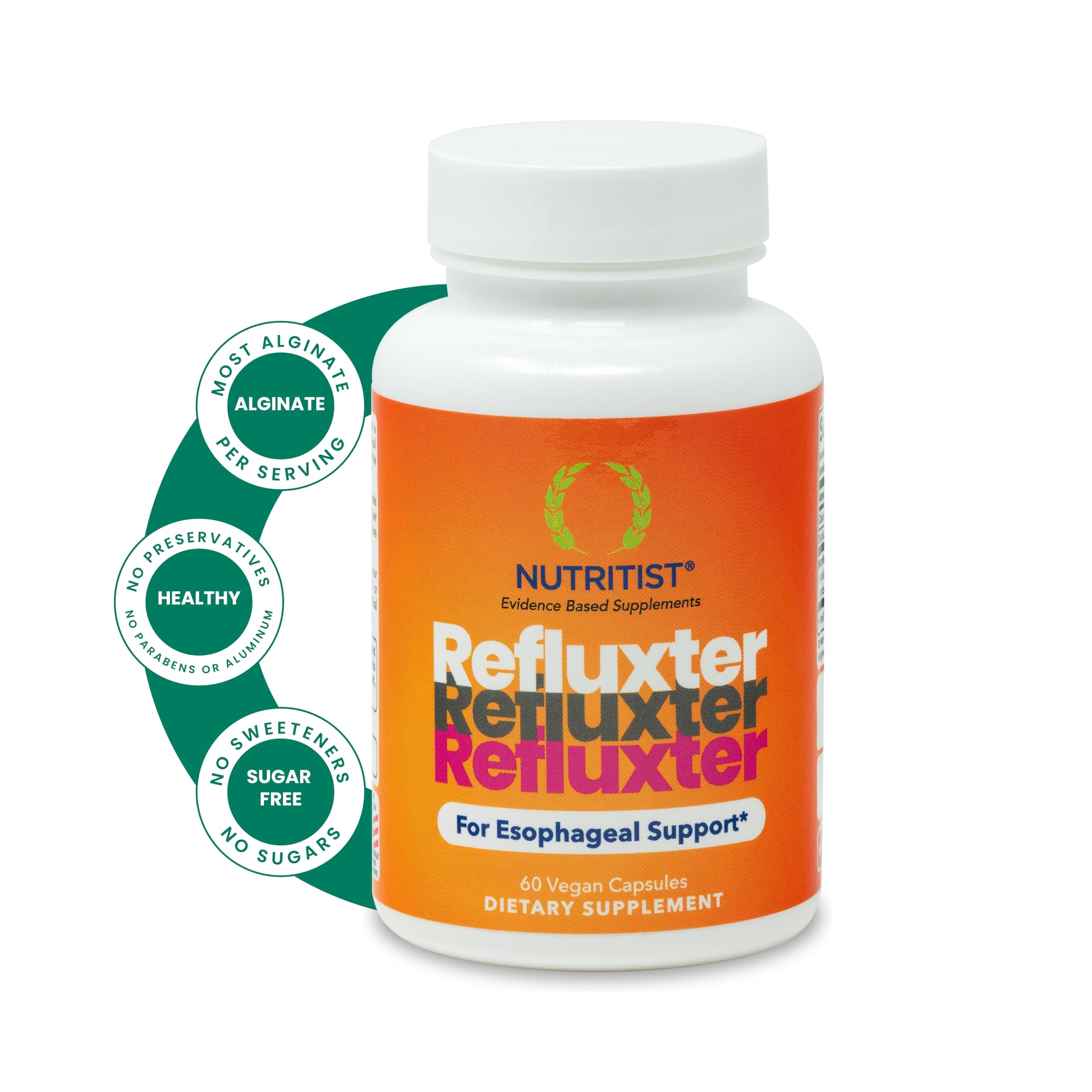 Nutritist Refluxter boîte et étiquette visibles, présentation claire pour une prise journalière.