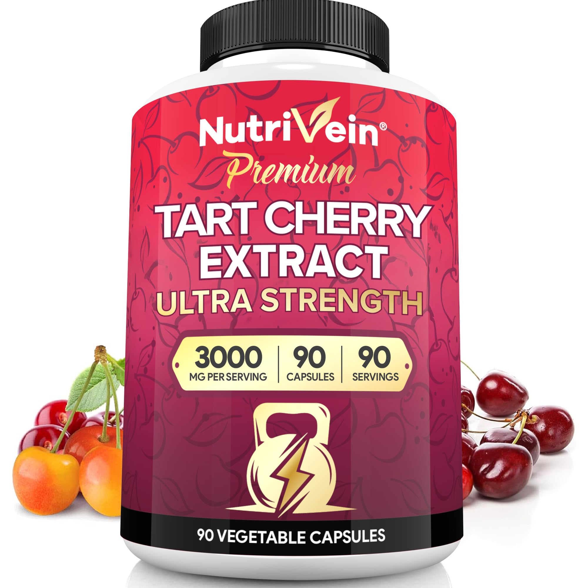 Capsules Nutrivein cerise aigre en boîte pour récupération après exercice.