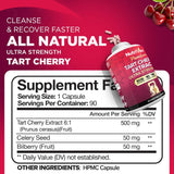 Capsules Nutrivein cerise aigre bouteille ouverte pour démonstration.