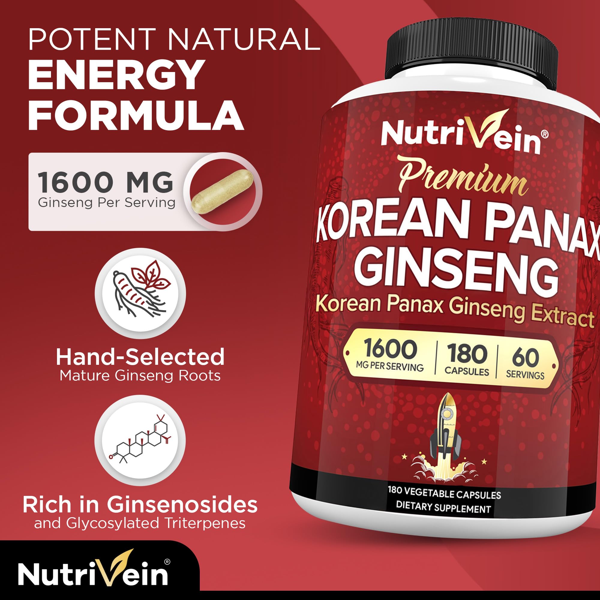 Routine matinale avec Nutrivein Ginseng Panax Rouge – énergie naturelle