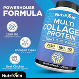 Nutrivein : sources collagène boeuf poulet poisson oeufs idéales pour la peau.