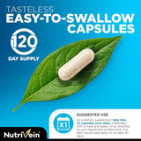 Nutrivein Zinc Gluconate 100 mg bouteille fermée: préserve la fraîcheur et l'efficacité.
