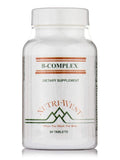 Nutri-West B-Complex, boîte de comprimés, idéal lors de périodes de stress et d'apport alimentaire insuffisant.