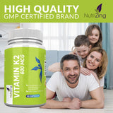 NutriZing K2 MK-7: boîte de 90 gélules pour trois mois d utilisation.