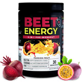 Nutrology Beet Energy O2 poudre pré-workout goût fruit de la passion pour énergie durable