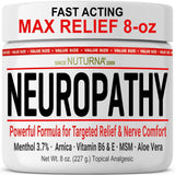 Nuturna Crème Neuropathie, bouteille 8 oz, soulagement durable.