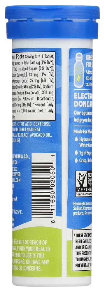 Nuun Active: bouteille de sport avec une boisson citron vert rafraîchissante pour l'entraînement