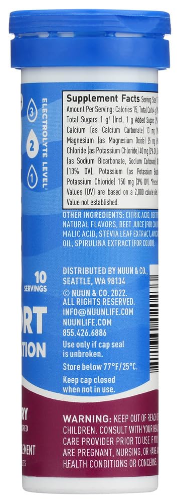 Nuun Active Tri-Berry dans une gourde, hydratation légère pendant l'entraînement.
