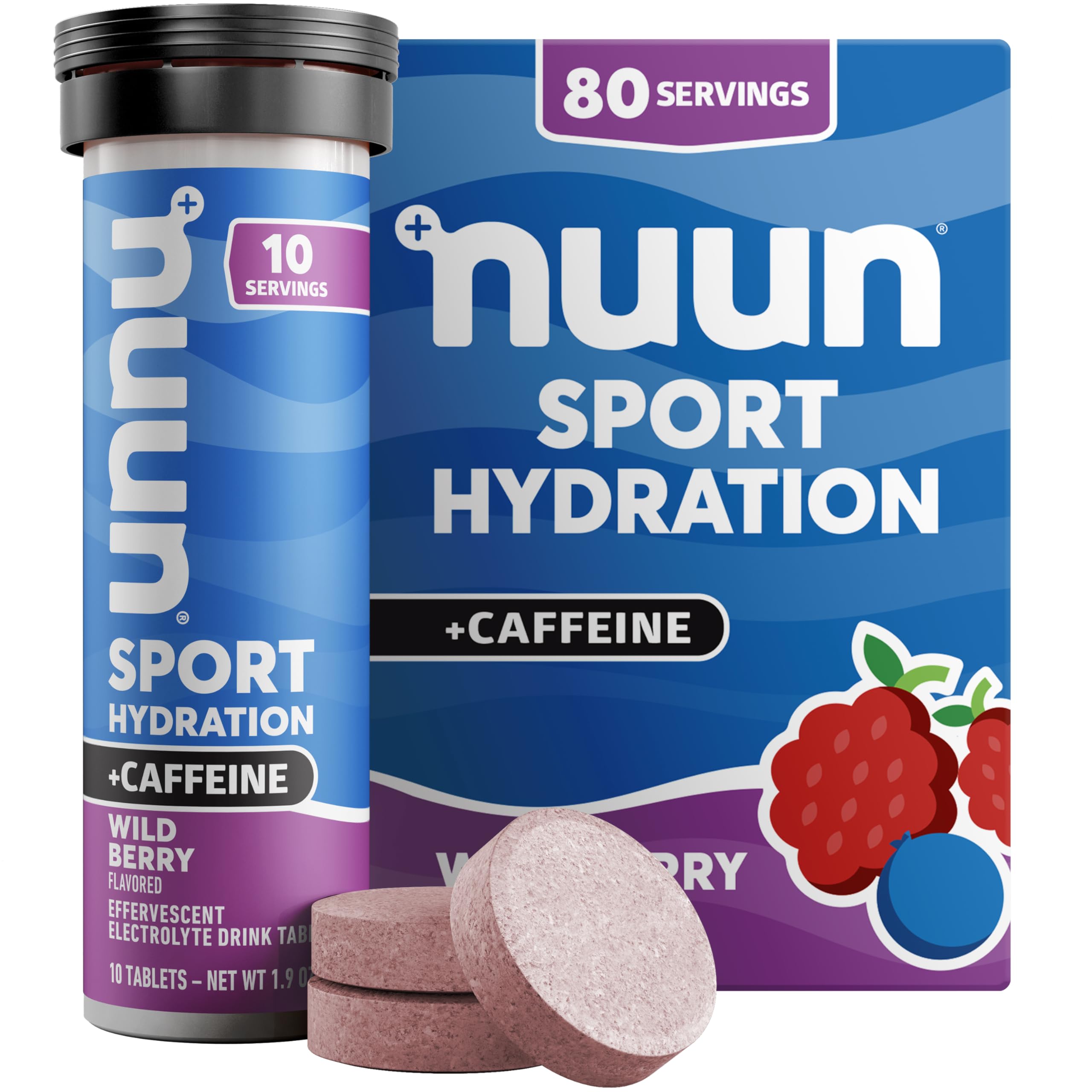 Nuun Énergie Baies Sauvages: tablette se dissolvant rapidement dans l eau
