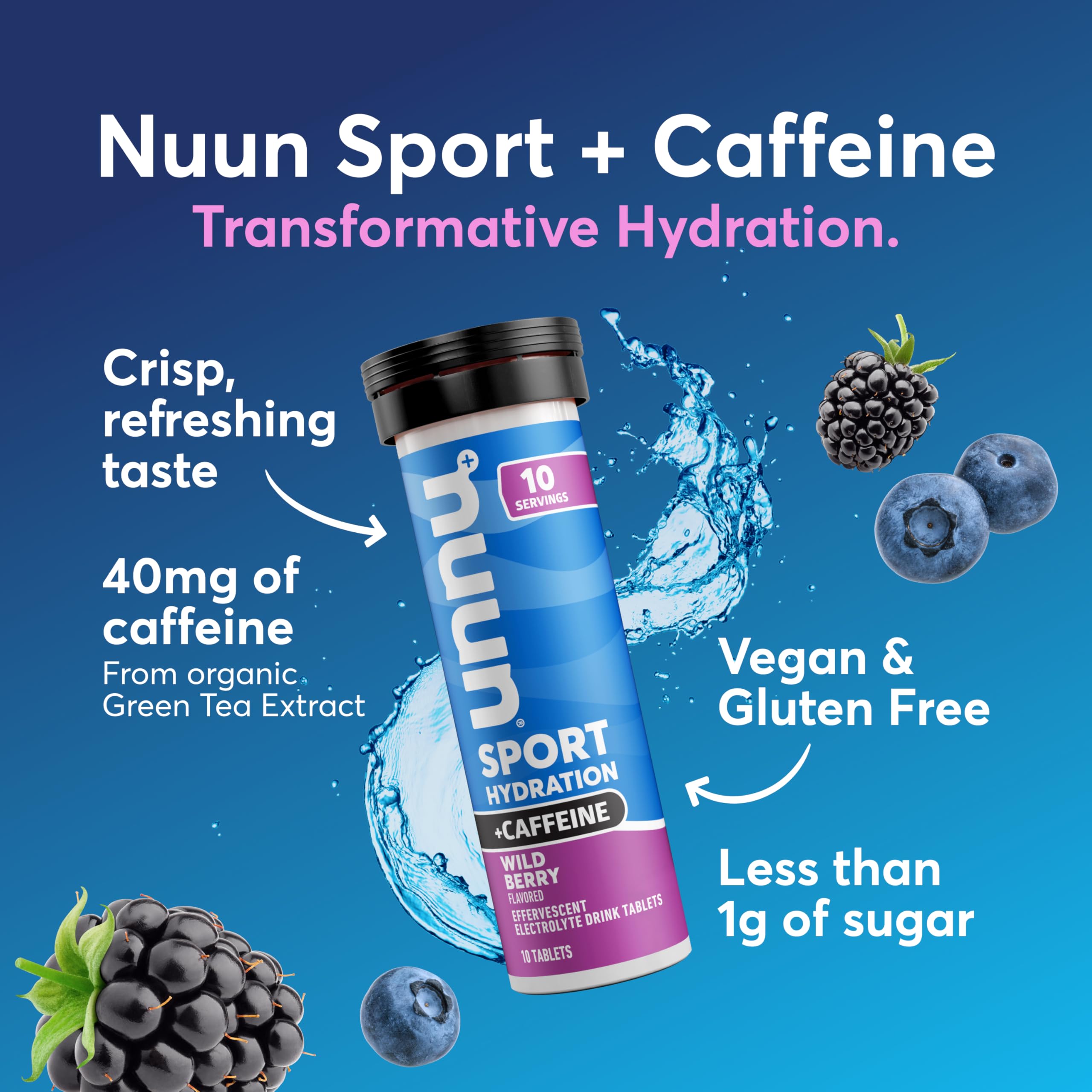 Boîte Nuun Énergie Baies Sauvages: tube prêt à emporter