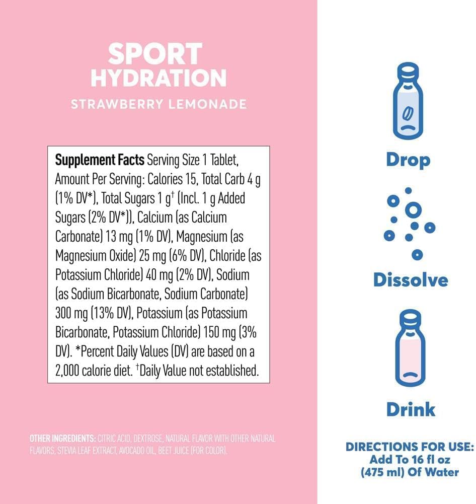 Nuun Hydration Active dissolution eau 473 ml, rafraîchissement rapide.
