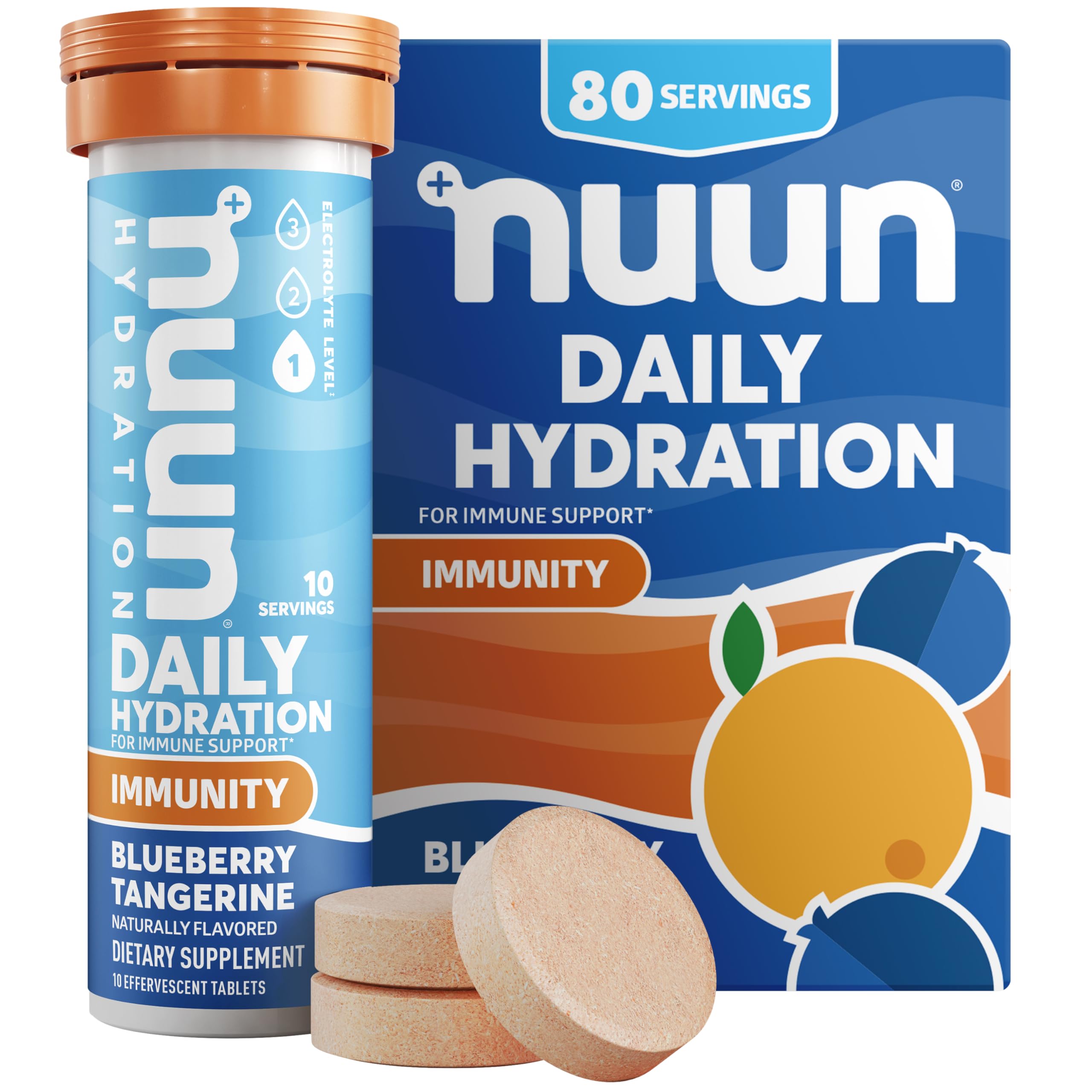 Nuun Immunity: pastille se dissolvant rapidement dans l'eau pour une hydratation pratique.