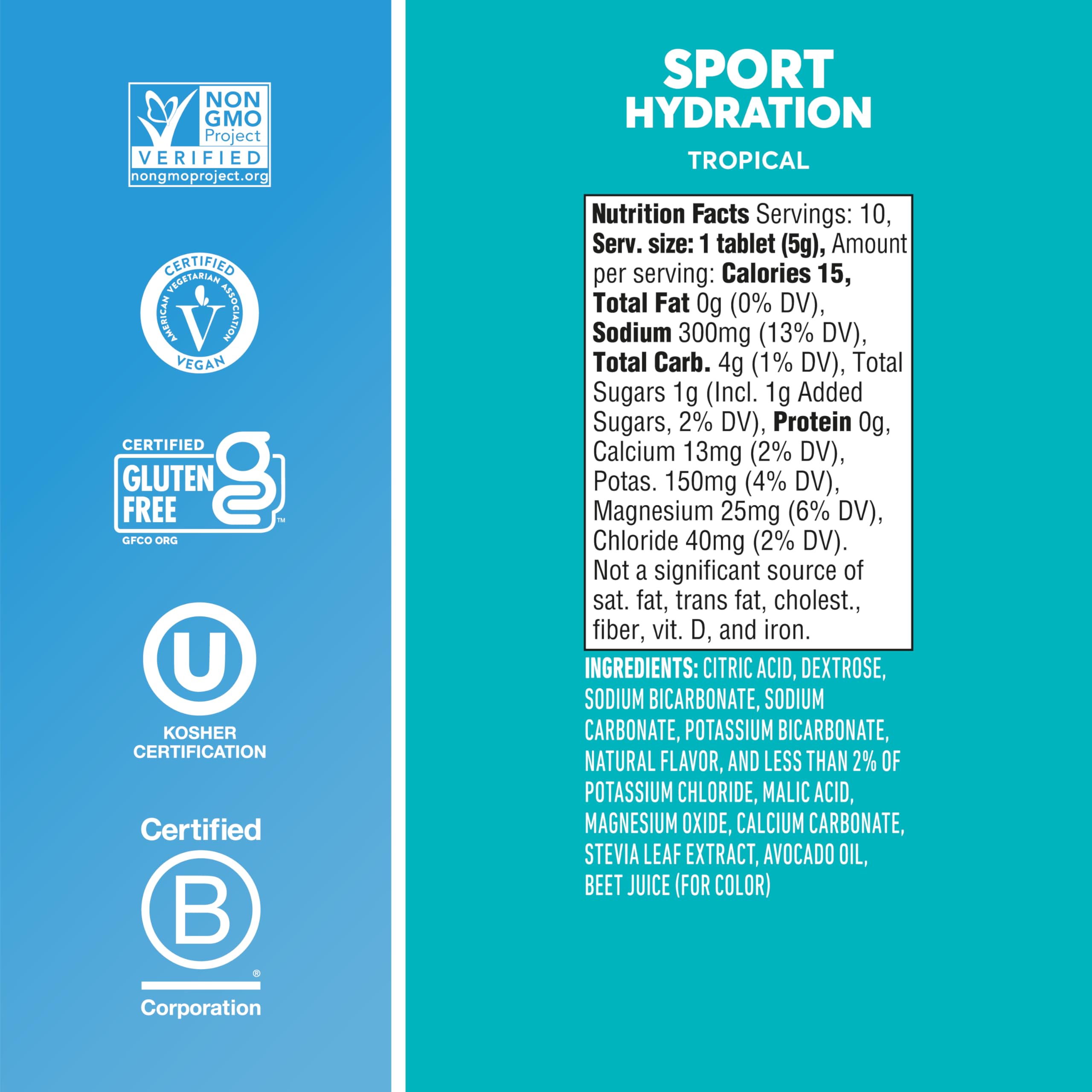 Arôme tropical frais de Nuun Sport pour une boisson rafraîchissante pendant l'effort.