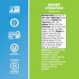Ingrédients propres et véganes de Nuun citron-lime pour hydrater sans compromis.