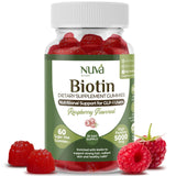 NuVa Biotin Gummies emballage prêt à l'emploi pour votre routine beauté vegan.