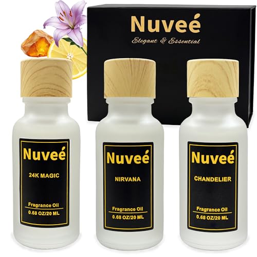 Nuveé 24K Magic: bouteille de 20 ml, diffusion longue durée pour une ambiance luxueuse.