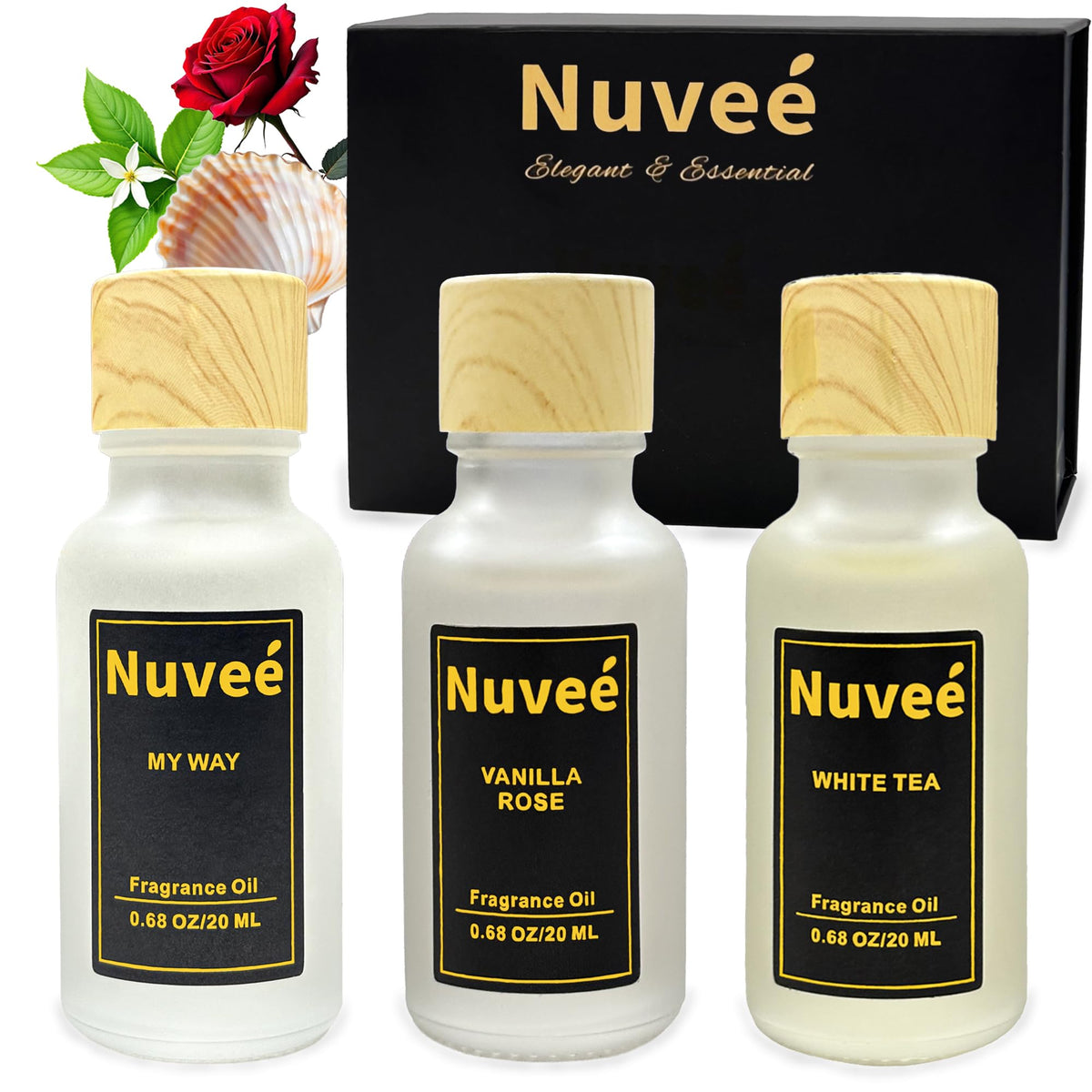 Nuveé My Way: bouteille 20 ml pour diffusion durable sans eau.