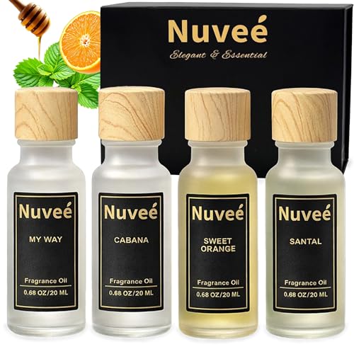 Nuveé ensemble huiles essentielles 20 ml: diffusion élégante et durable dans la maison.