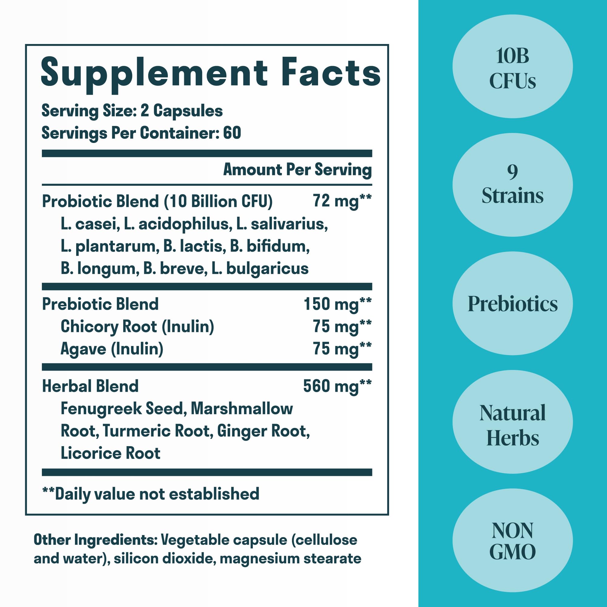 Nuven Naturals Gut Health - Capsules digestives faciles à avaler pour la digestion