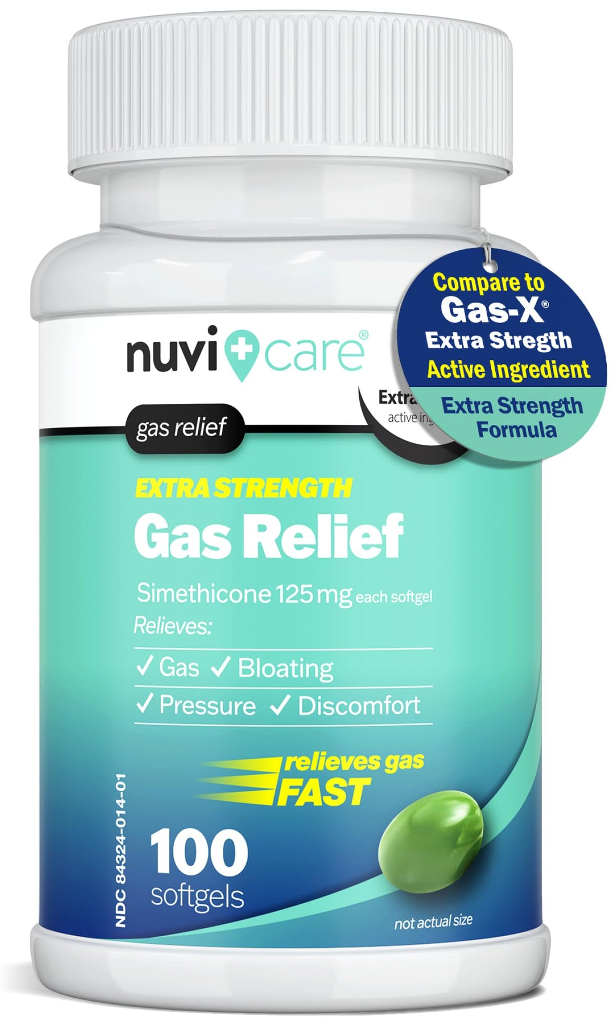 NUVICARE boîte-relief-gaz-avant — soulagement rapide des gaz en déplacement.