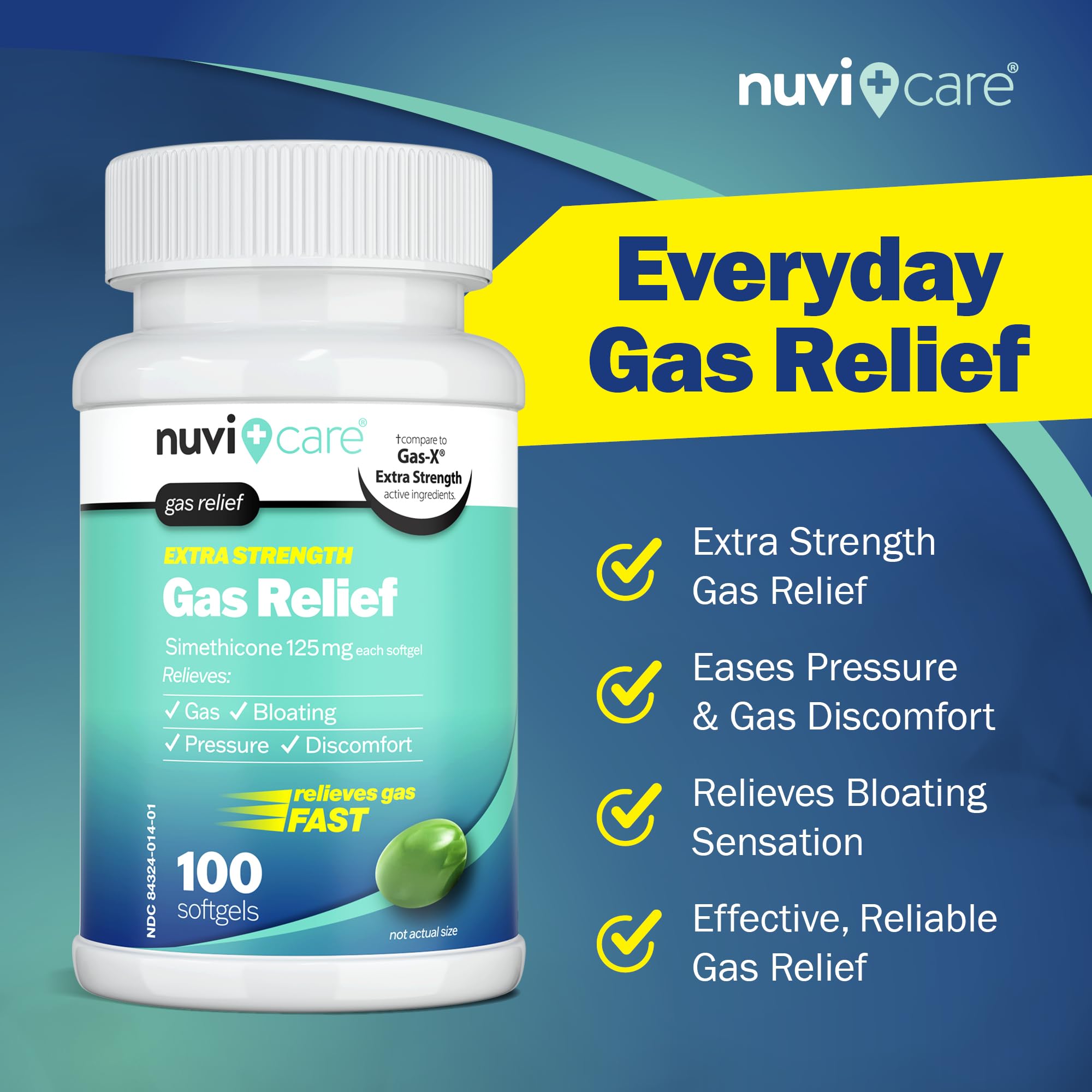 NUVICARE gelules-125mg-relief-gaz — gélules faciles à avaler pour le confort quotidien.