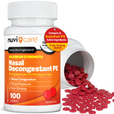 NUVICARE Max Strength PE – comprimés rouges faciles à avaler, respiration libre.