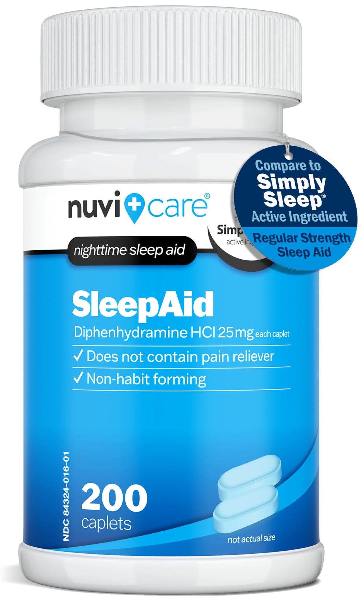 NUVICARE caplets nuit dodo - aide légère au sommeil pour s’endormir rapidement.
