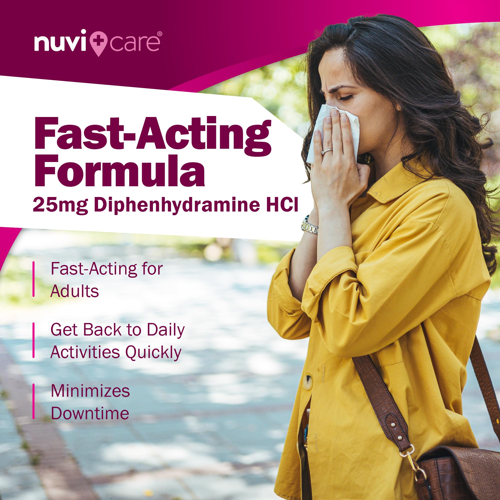 NUVICARE – utilisation adulte quotidienne pour les allergies.