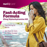 NUVICARE – utilisation adulte quotidienne pour les allergies.