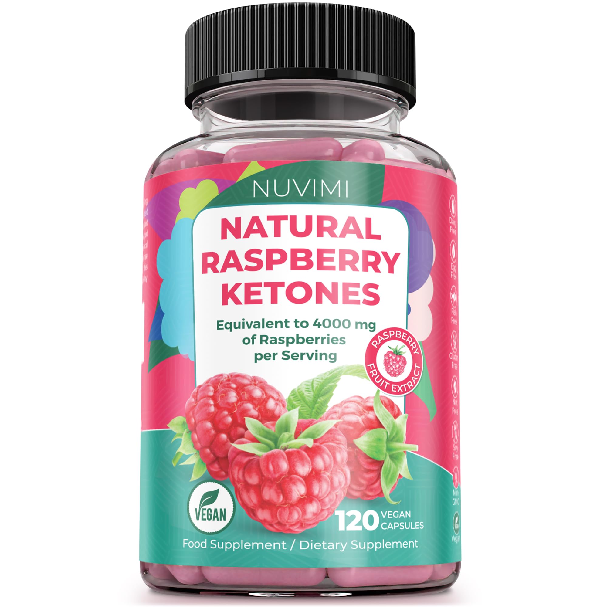 NUVIMI Cétone Framboise: bouteille du complément cétogène pratique et facile à prendre.