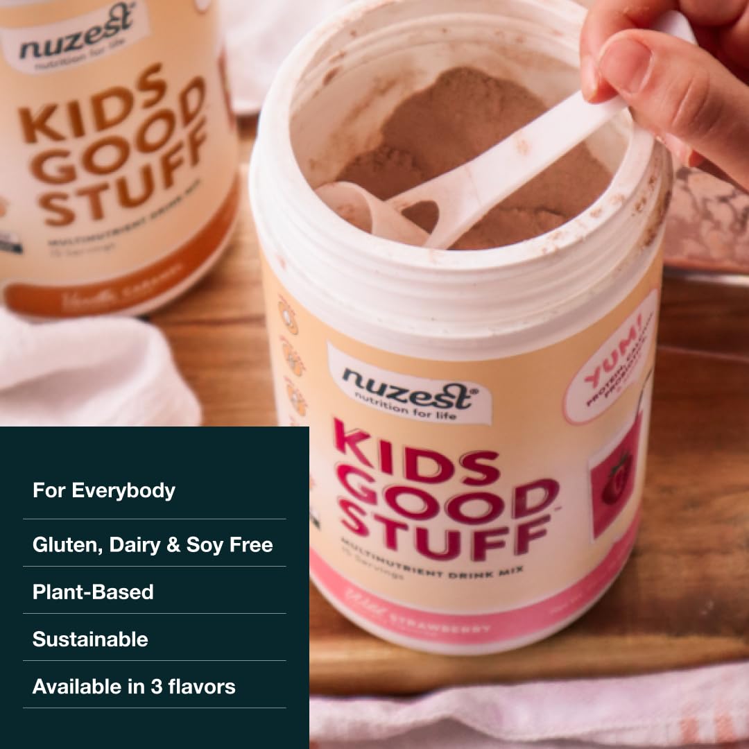 Formule hypoallergénique sans arachides pour Nuzest Kids Good Stuff.