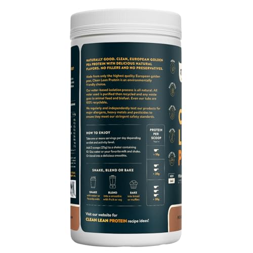 Étiquette claire Nuzest Protéine Pois pour une sélection rapide.