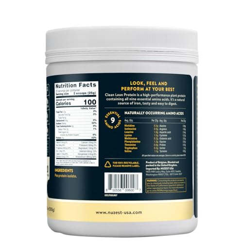 Nuzest Protéine de Pois isolat europeen - poudre d’origine européenne