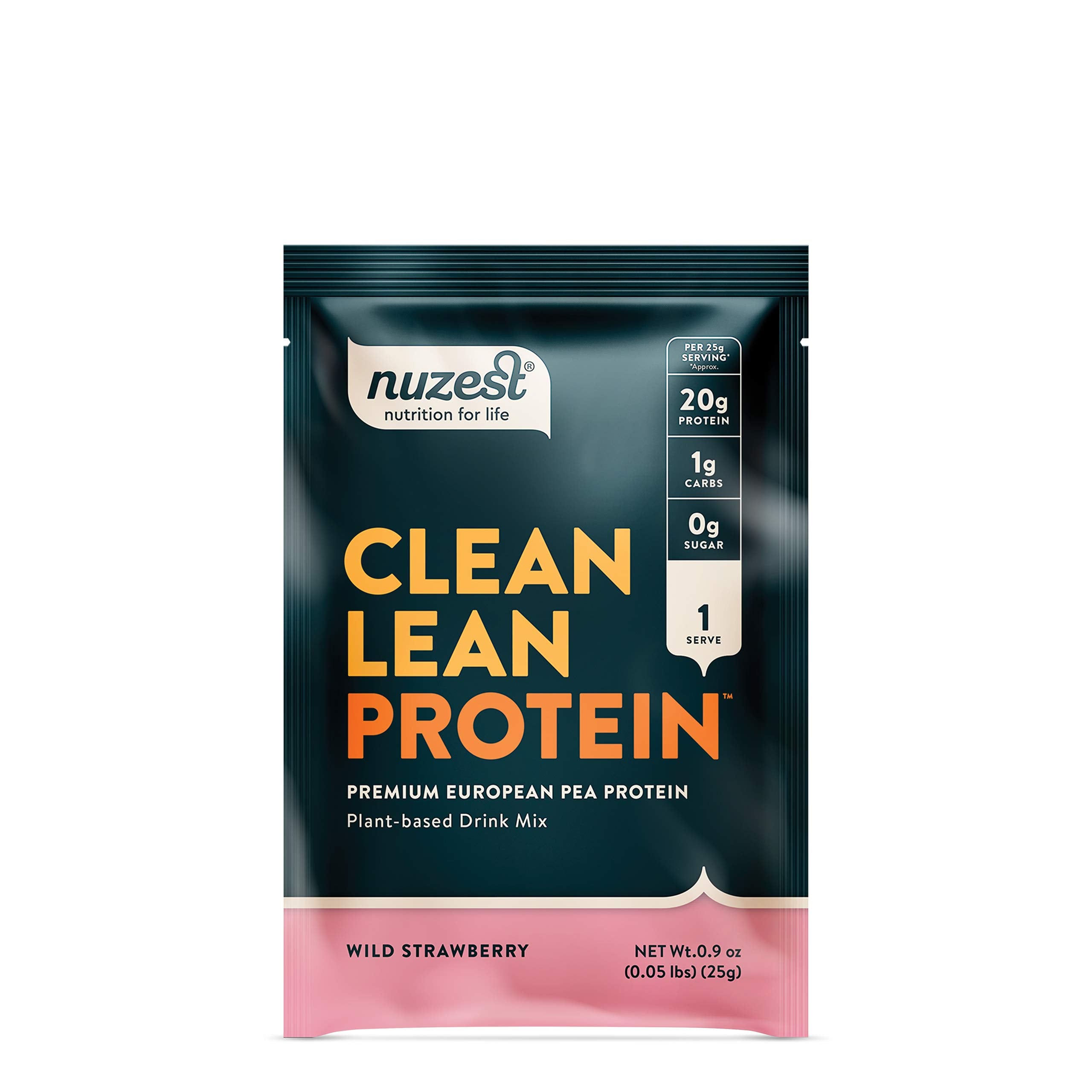 Nuzest Protéine de Pois en sachet: poudre prête à mélanger pour un shake rapide.