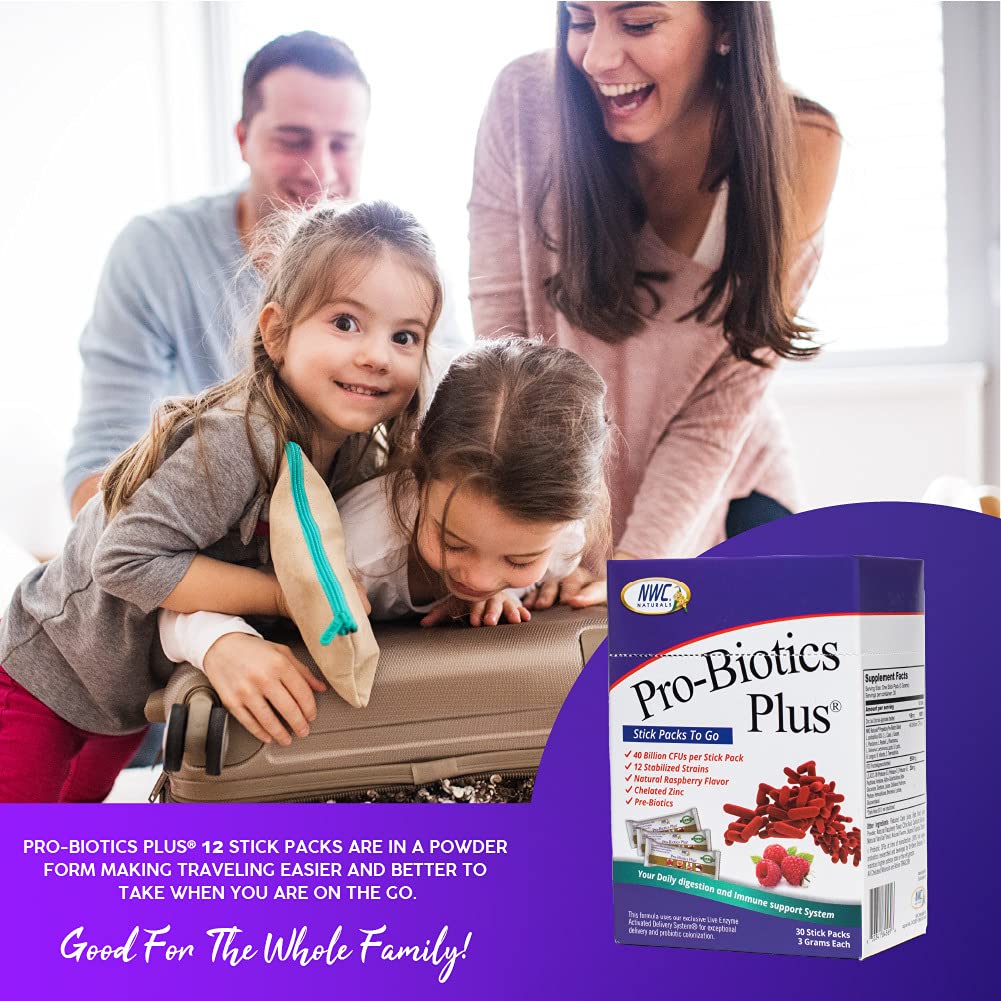 Format à emporter facile à utiliser en déplacement avec Pro-Biotics Plus